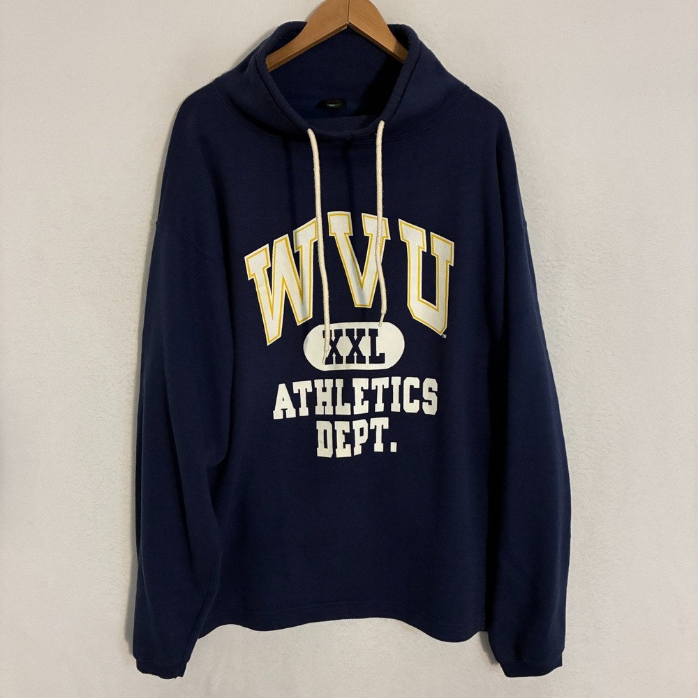 Vtg West Virginia University Mountaineers Sweater Fits‎ XL High Neck USA Made